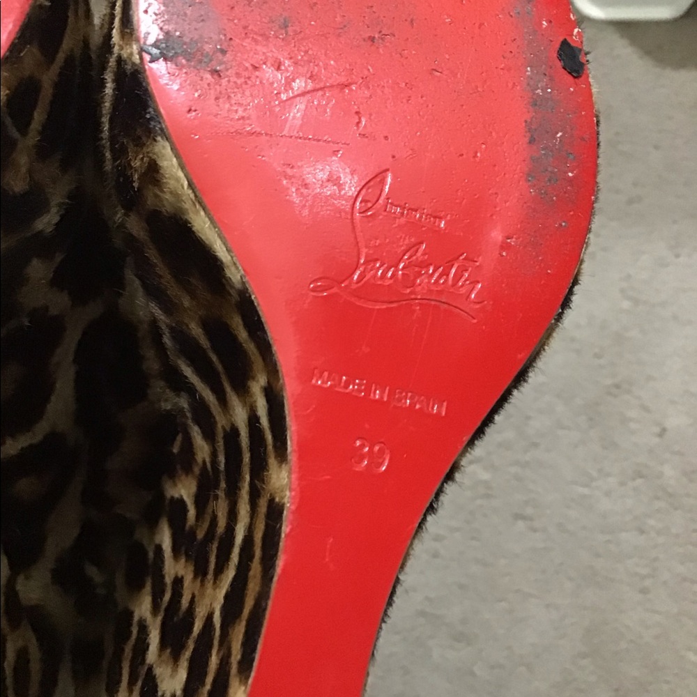 ❌SOLD🙁Christian Louboutin Animal Print Wedges - Picture 8 of 8